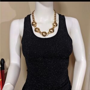 Vibrate golden ball statement choker or necklace